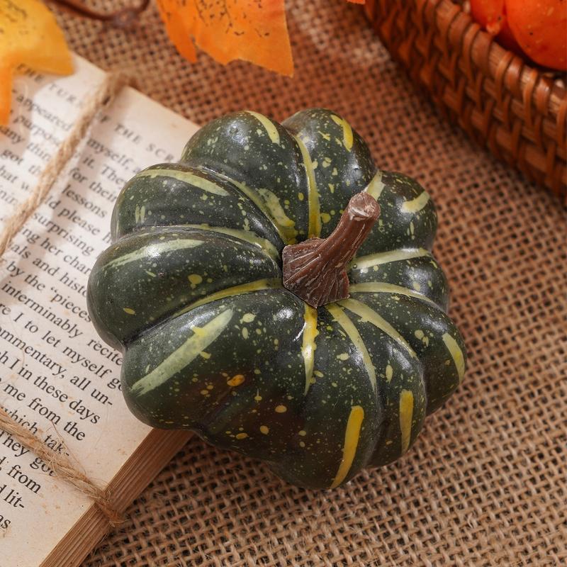 Realistic Halloween Pumpkin Ornaments Durable Festive Decorations Cute Photo Props for Yard Patio Party Display