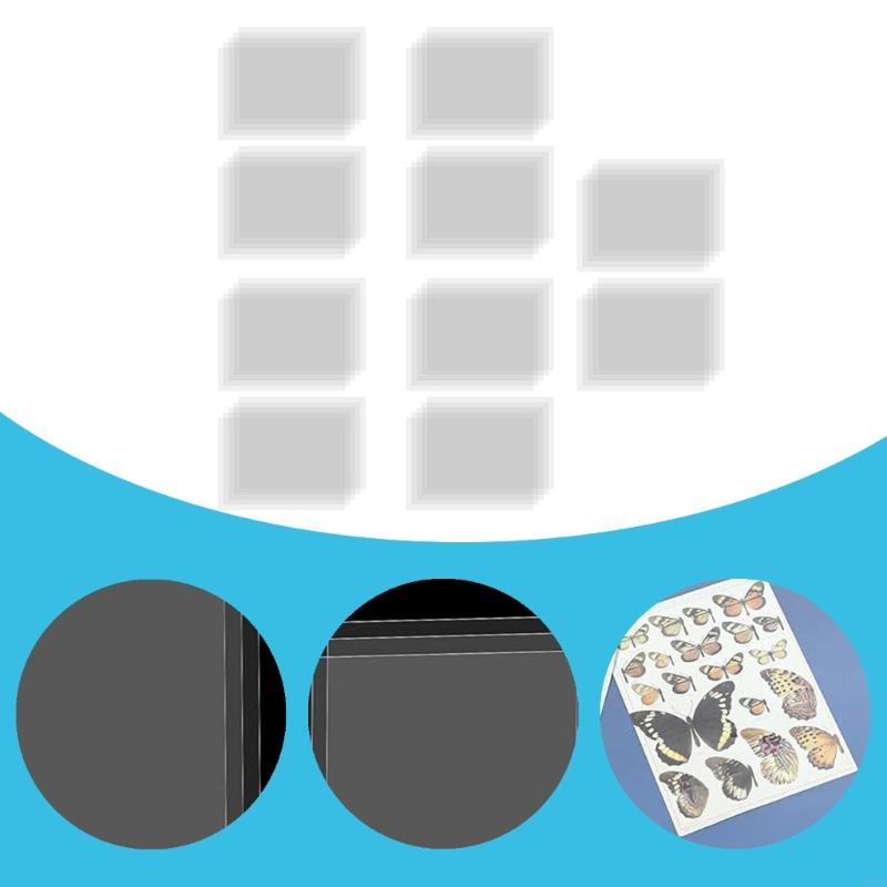 62KD 50Pieces Clear Crafts Acetate Sheets Heat Resistant Blank Plastic Stencils for Vinyls Cutting Quilting and Scrapbooking