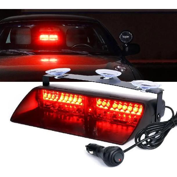 16 LED Windshield Dash Strobe Light Bar Car Truck Warning Flash Lamp Police Lights 12V Emergency Signal Lamp Flash Lighting