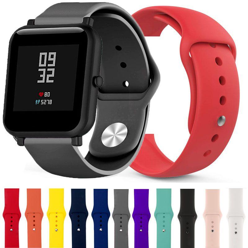 Classic And Durable 20mm Soft Silicone Sport Watch Band Strap For Amazfit Bip Youth