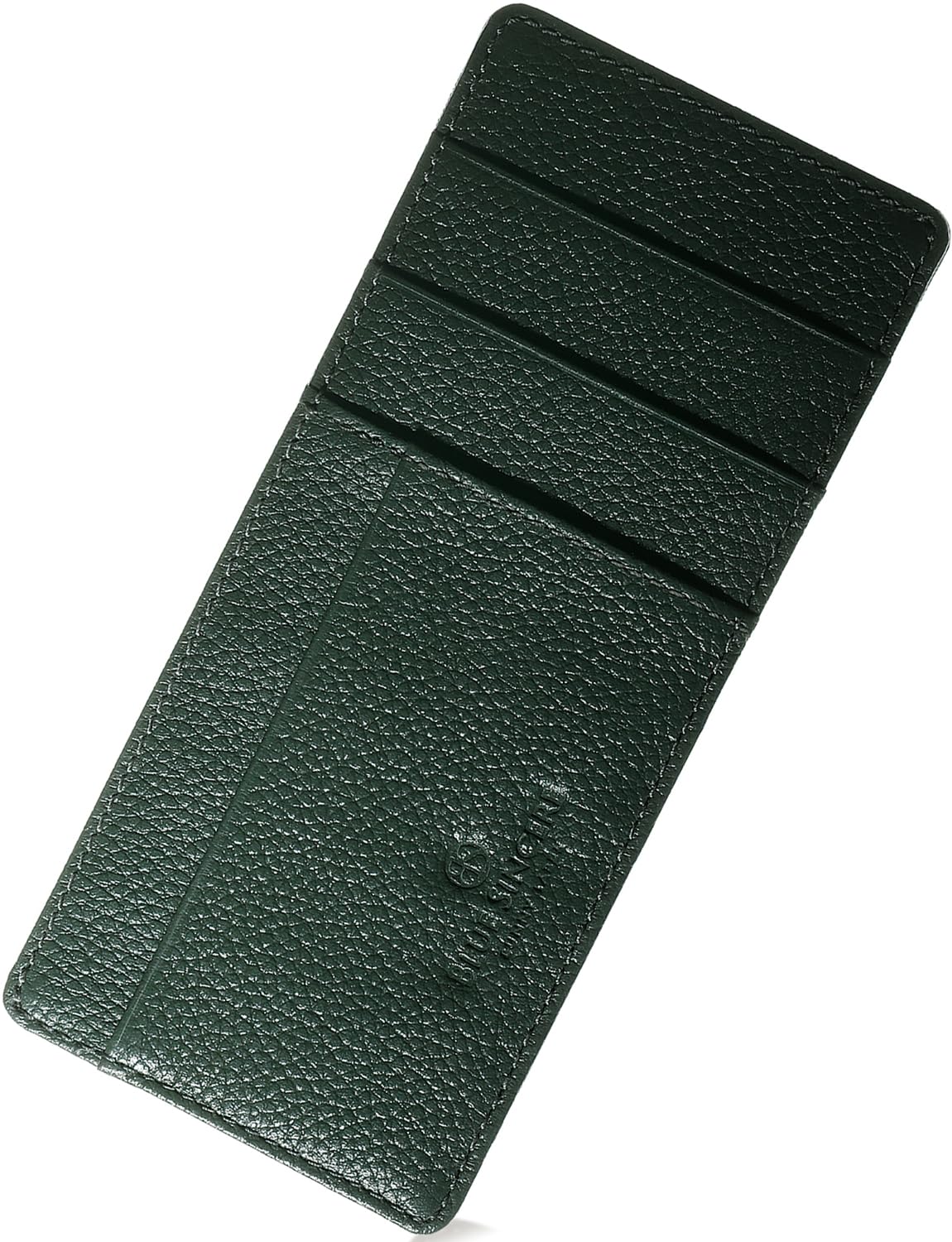 

BLUE SINCERE Натуральная кожа Вмещает 9 карт для длинного чехла ICC1, Тонкий, Антимагнитный, Карты, Женские кошельки, (Темно-зеленый)