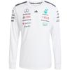 X Mercedes-Amg Petronas F1 Team Driver Jersey Crew Neck Long Sleeve T-Shirt Men Tops White Black JX5801