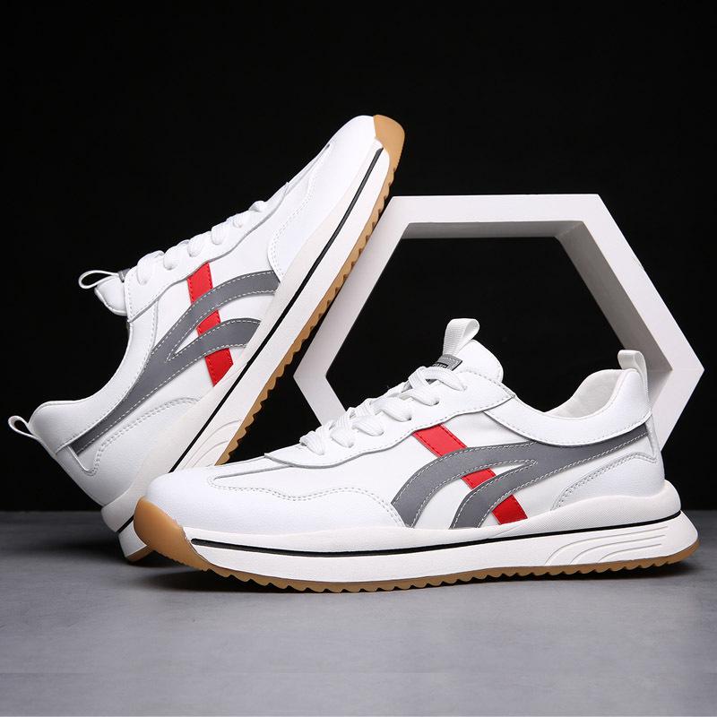 

Spring and summer new men s shoes trendy shoes leather sports casual little white shoes men s breathable Forrest Gump fashion board shoes men s Korea 45