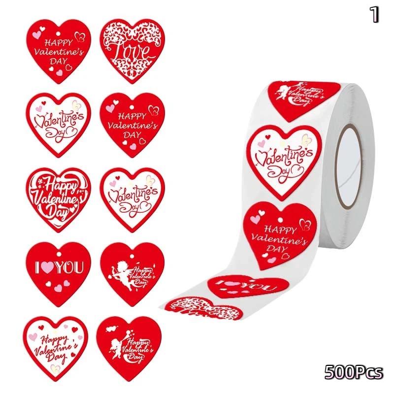 

120/500Pcs Valentine S Day Heart Stickers Sealing Sticker Happy Wedding Envelope Stickers Holiday Party Gift Decoration Stickers