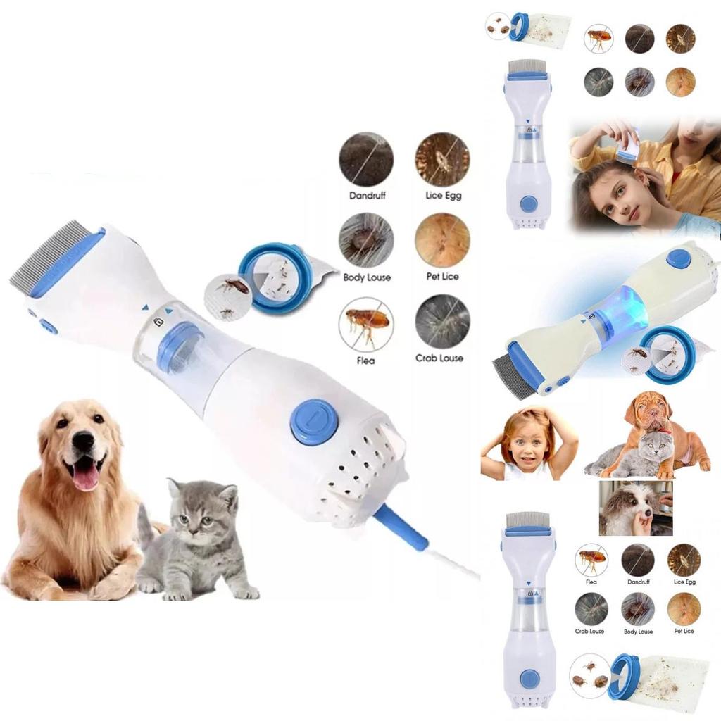 Premium Elektrische Floh- und Läuseentfernungsbürste für Hunde und Haustiere aus strapazierfähigem ABS und Edelstahl