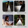 Portable Dimmable Book Lamp USB Rechargeable Neck Light Flexible LED Reading for Knit Bed Travel Camping Work