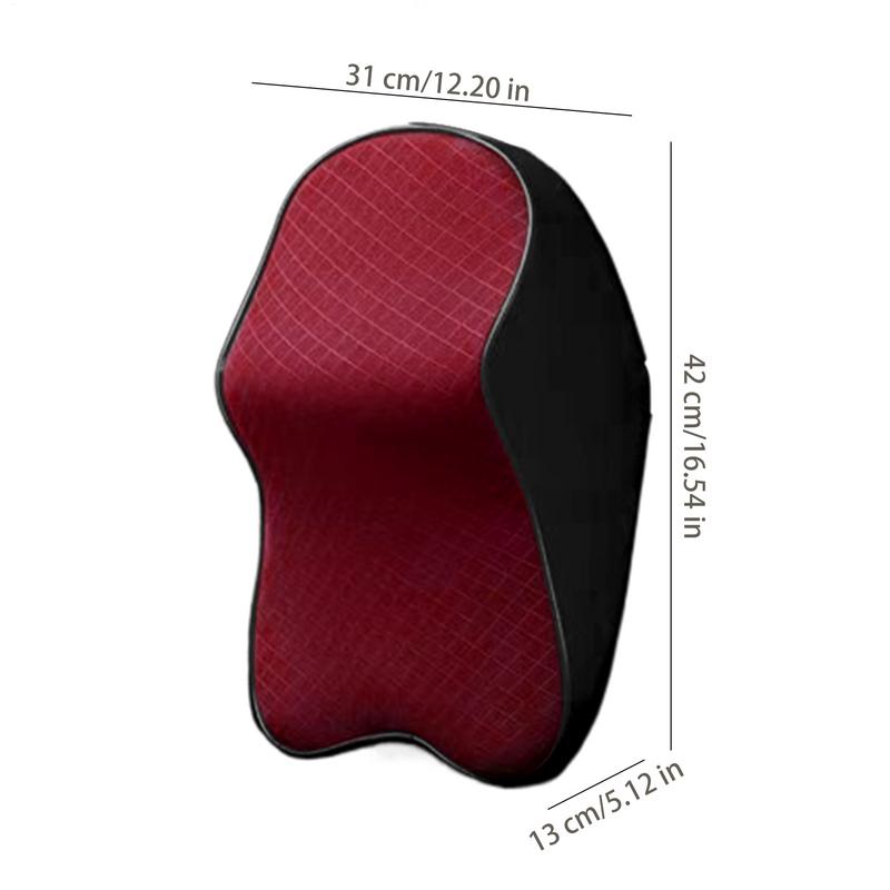 Super Comfy Car Headrest Pillow Flexible Car Neck Cushion Soft Lumbar Support Cushion Flexible Foam Breathable Adjustable Strap