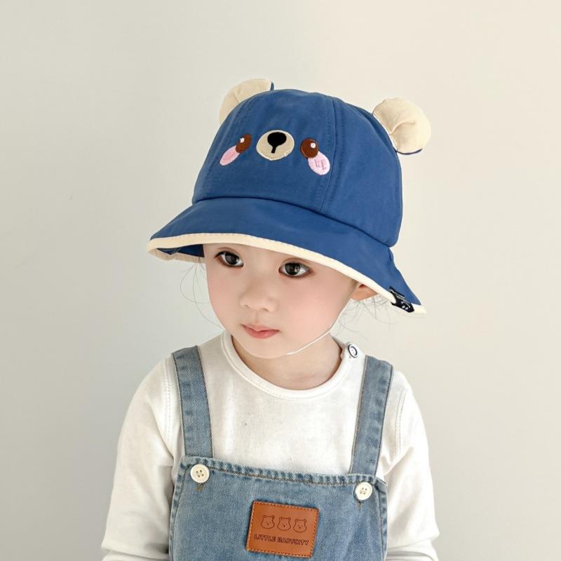 Baby Fisherman Hat Cute Cartoon Bear Sun Hat Spring and Summer New Children's Hat Korean Version