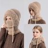 Knitted Winter Hat For Women With Neck Covering And Windproof Features For Outdoor Cycling