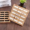 Ring Storage Holder Sturdy Construction Square Shape Smooth Edge Eco-Friendly Burr Free Decorative Wood 15 Slots Ring Display Showcase Organizer Tray