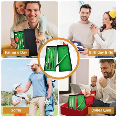 Desktop Golf Ball Ballpoint Pen Gift Set, Desktop Writing Stationery, The Best Choice For Giving Men'S Gifts