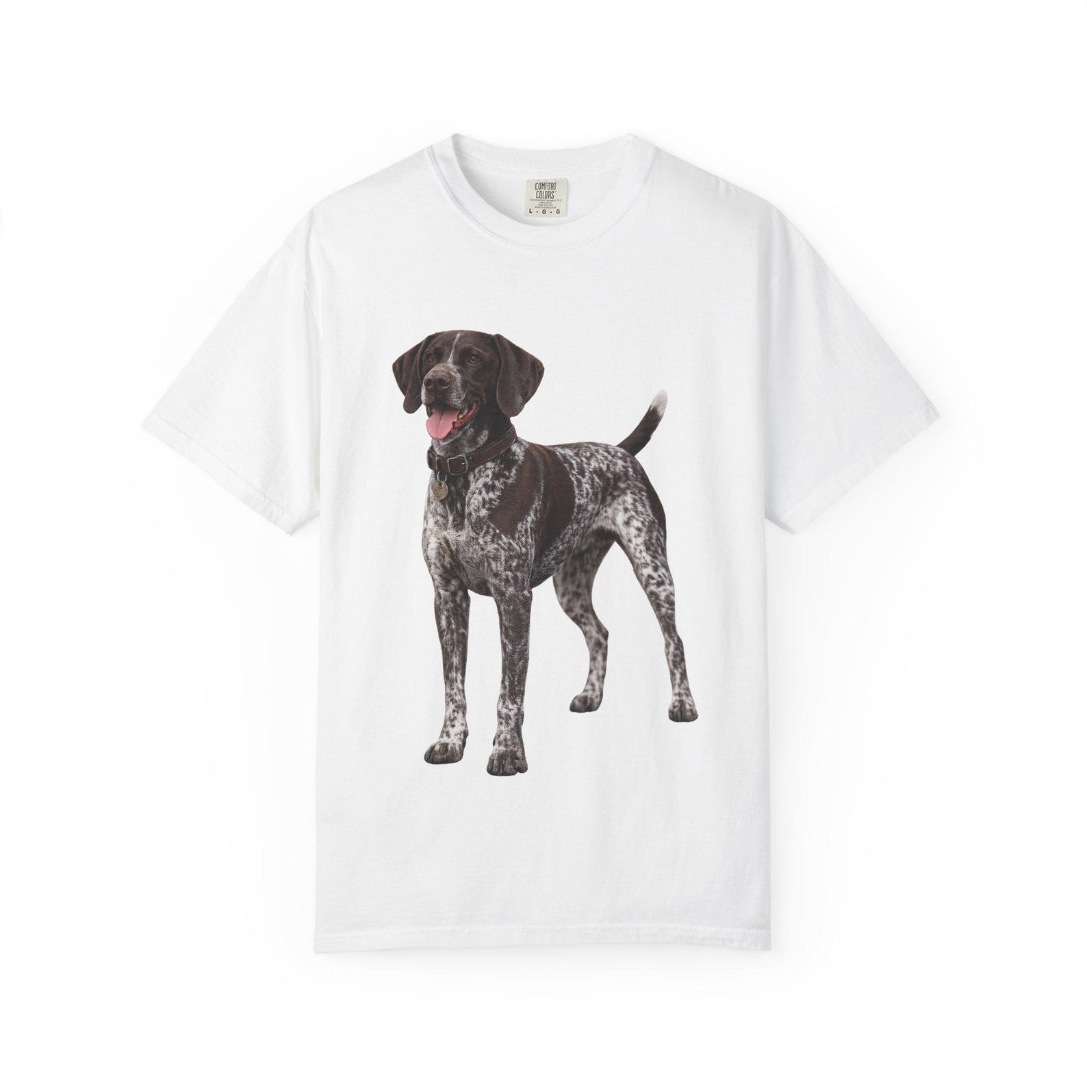 German Shorthaired Pointer T shirt, GSP Dog Garment-Dyed Cotton Tee S