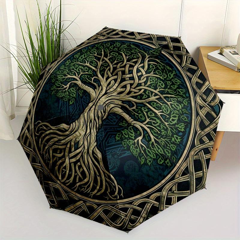 

Tree of Life Wall Art: Celtic Knot Design for Home DecorUmbrella, Portable 3-Fold Umbrella for Men & Women,Christmas Gift ES292