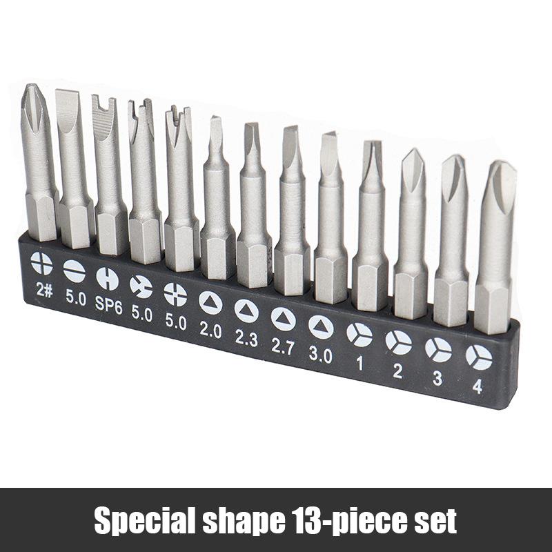 4-13pcs Special-Shaped Screwdriver Set 50mm U-Shaped Y-Type Triangle Inner Cross Three Points Screwdriver Bit Tool Accessories