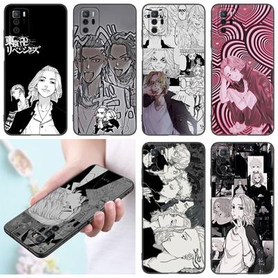 Tokyo Avengers Anime Phone Case For Xiaomi Redmi Note 7 8 9 10 Lite 11 11E 11T 12 Pro 11S 4G 10T 5G 8T 9S 10S TPU Black Cover