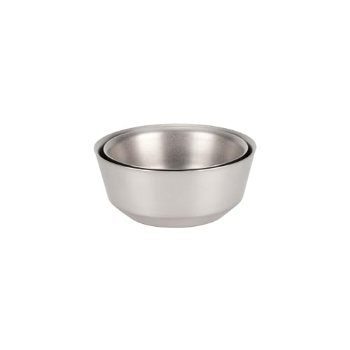 Snow Peak Titanium Double Bowl 600 TW-241, Ideal for Camping and Outdoors, Double-Layered