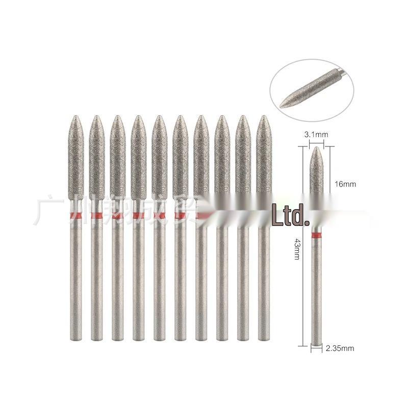10-Piece Nail Art Diamond Drill Bits for Pre-Treatment and Grinding Dead Skin & Calluses