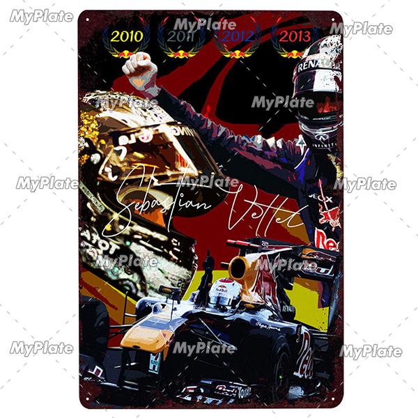 Racing Track Metal Sign Vintage Plaque Sercive Tin Sign Wall Decor For Garage Race Car Plate Crafts Poster F1 Game Custom