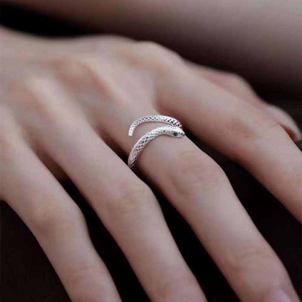 Gifts Snake Shape Bracelet Fashion Snake Ring&Ear Studs Trendy Snake Open Cuff Bangles  for Women