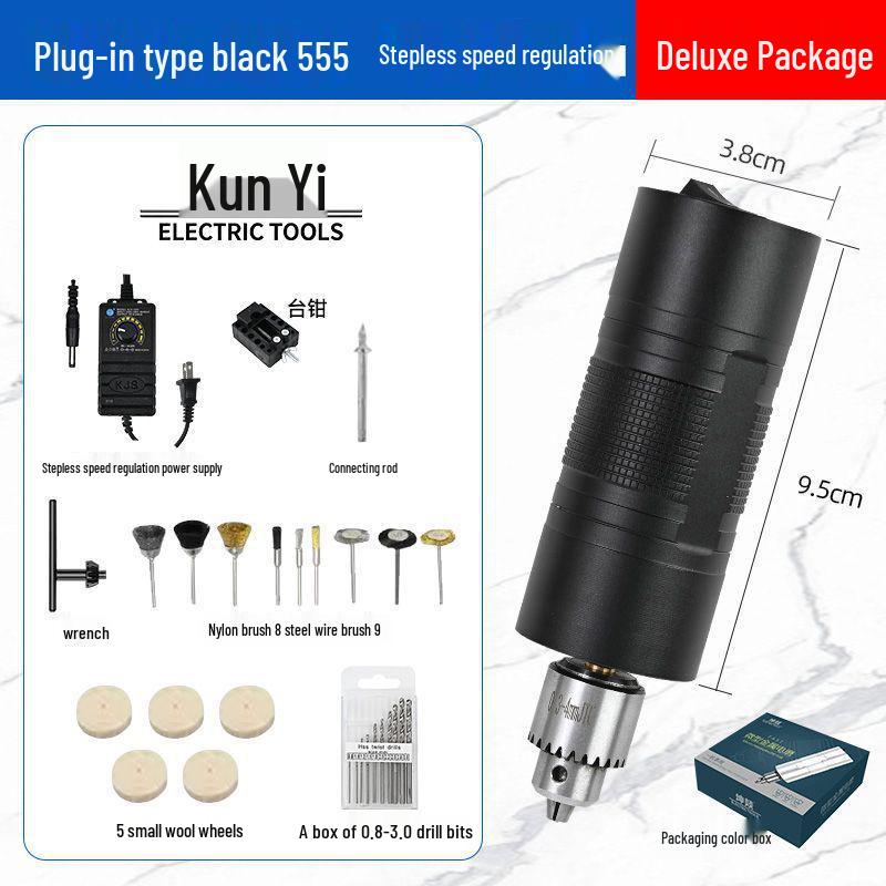 High-Power Variable Speed Knurled Electric Handheld Grinder & Drill