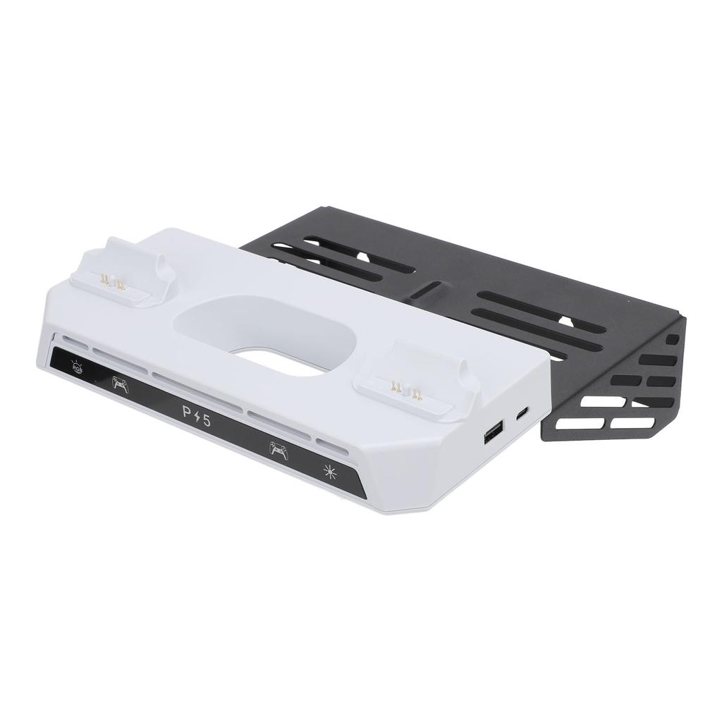 Ladestasjon for spillkontrollere Universell veggmontert laderstativ for kontrollere med RGB-belysning