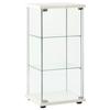 VidaXL Armoire de rangement Verre trempé Blanc