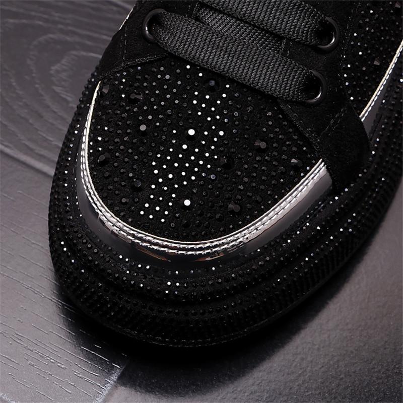 Rhinestone Luxury Designer Sneakers For Men Punk Hip Hop Platform Casual Shoes Trainers Chaussure Homme Luxe Marque A6