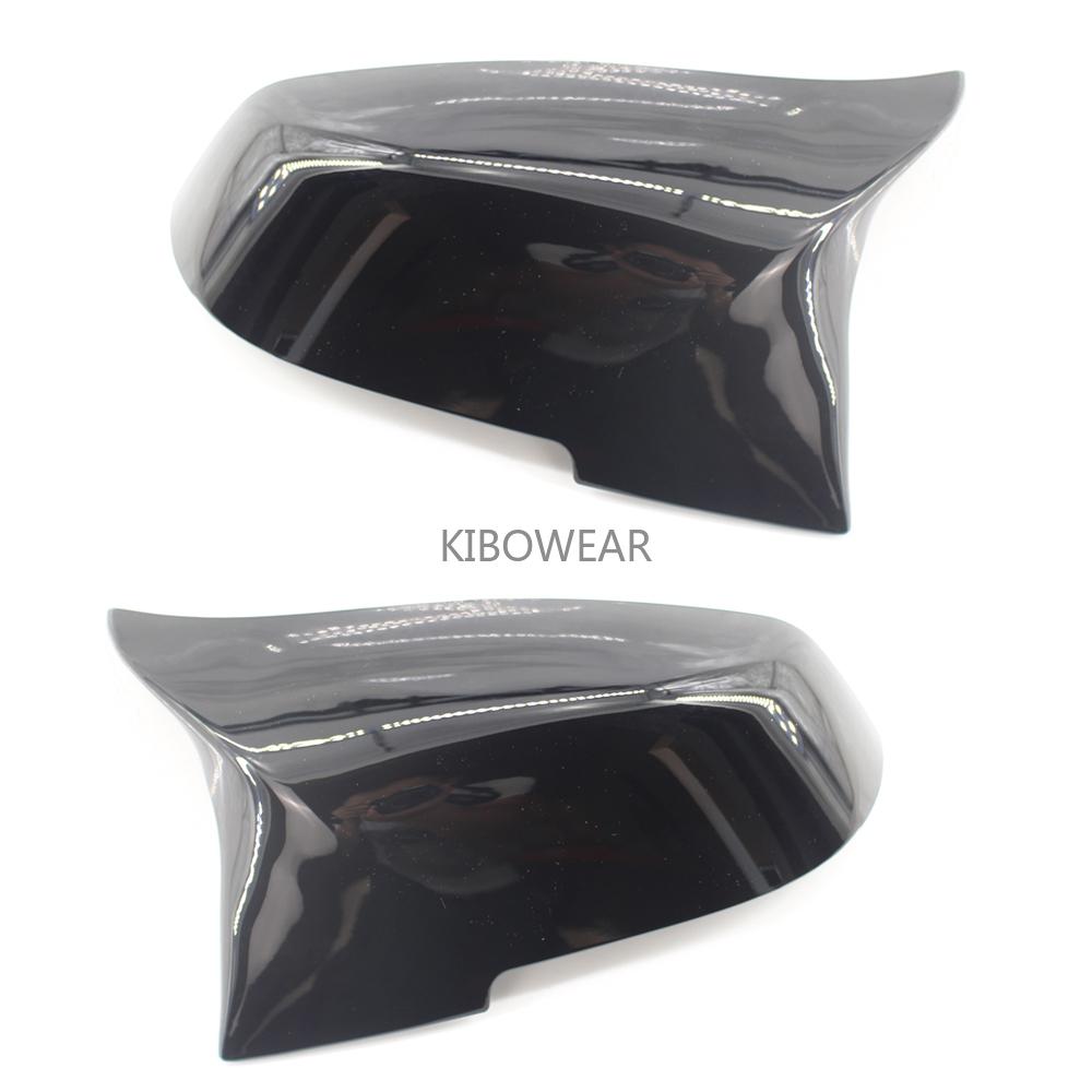 KIBOWEAR for BMW F22 F32 F35 F20 F30 X1 E84 Black Glossy Side Mirror Cover Caps ( like M3 M4 style) 1 2 3 4 series