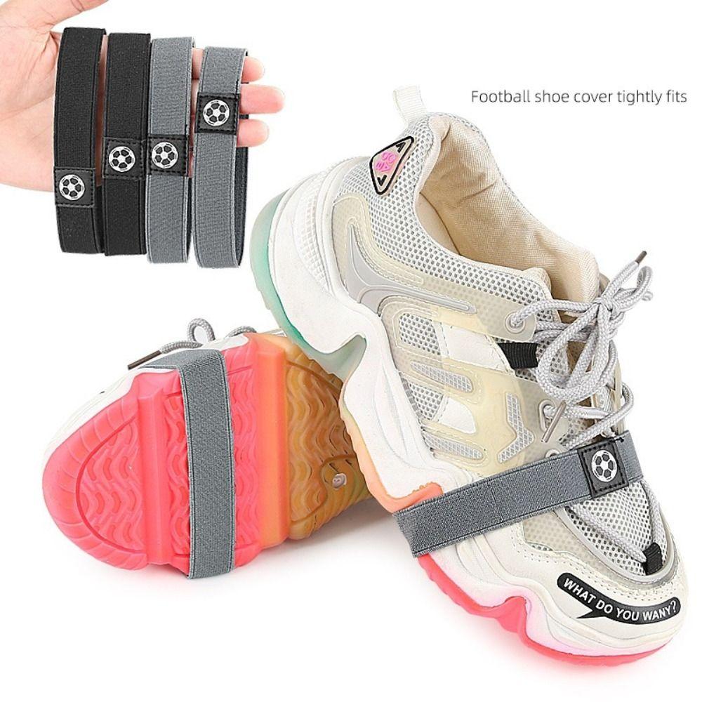 4pcs Quick-Release Soccer Cleat Covers Elastic Shoe Protectors Practical Shoe Lace Bands Soccer
