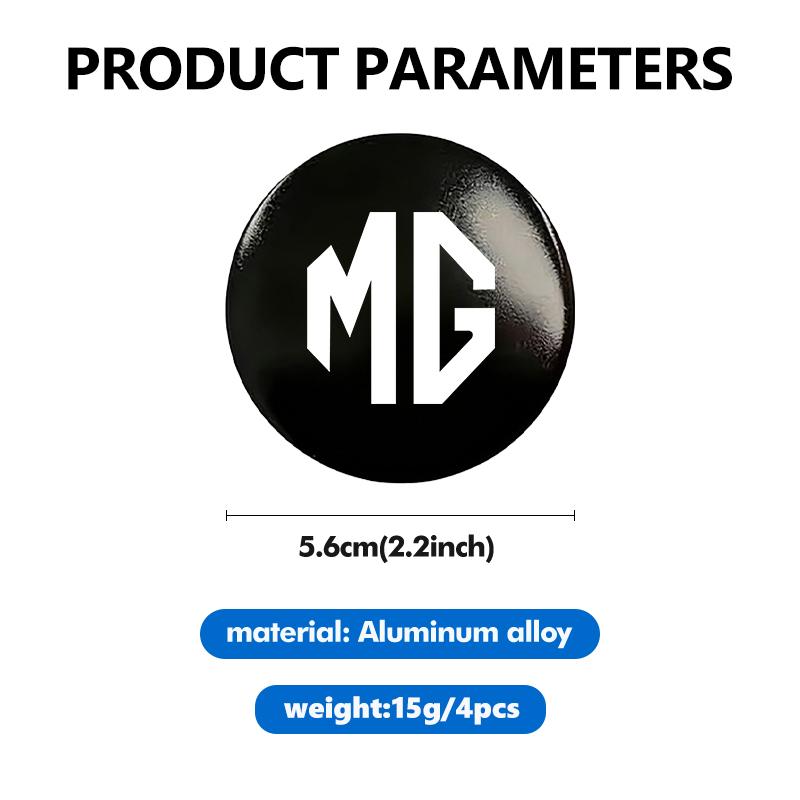 For MG 4pcs 56mm Car Wheel Center Hub Cap Stickers Car Styling Accessories GS Pilot GT 3 6 5 7 HS ZS ZX bso1