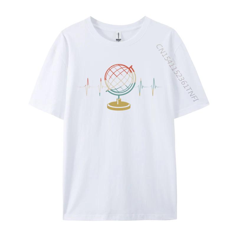 Geography Heartbeat Retro Ecg Ekg Geographer Comfortable Tshirts 2024 Fashion Printed On Unisex Tops Tees Clothing Shirt S
