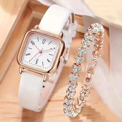 Quartz Watch Luminous Small Square Digital Women's Belt Watch Women's Watch