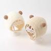 Cute Winter Warm Kids Girl Boys Baby Hats Fleece Wool Hemming Caps With Ball Solid Wool Ear Protection Hats Soft Newborn Bonnet