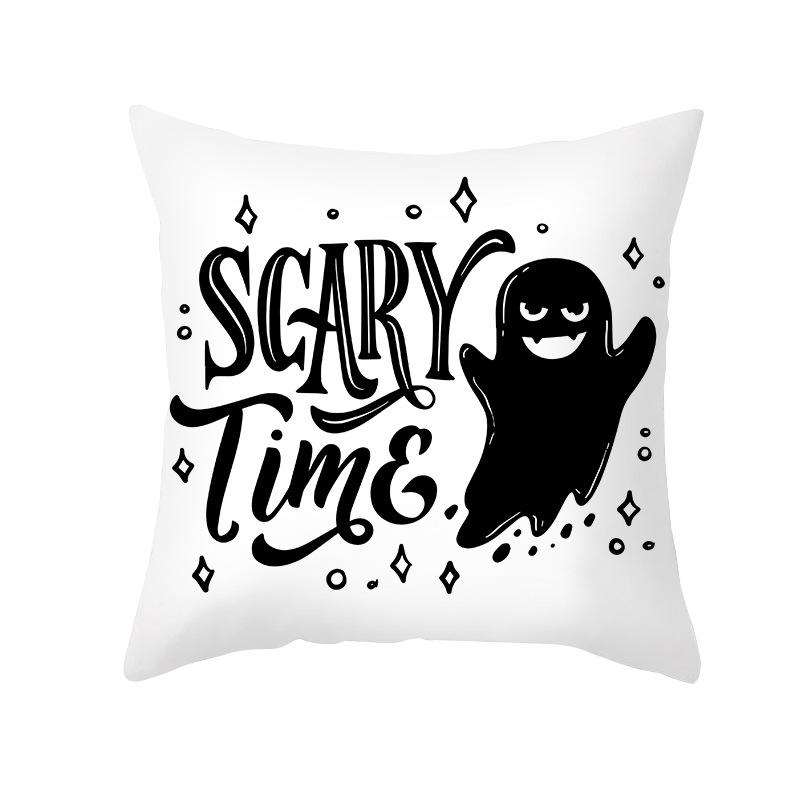Halloween Pillow Cover Cartoon Pumpkin Head New Peach Skin Cushion Cover Sofa Cushion