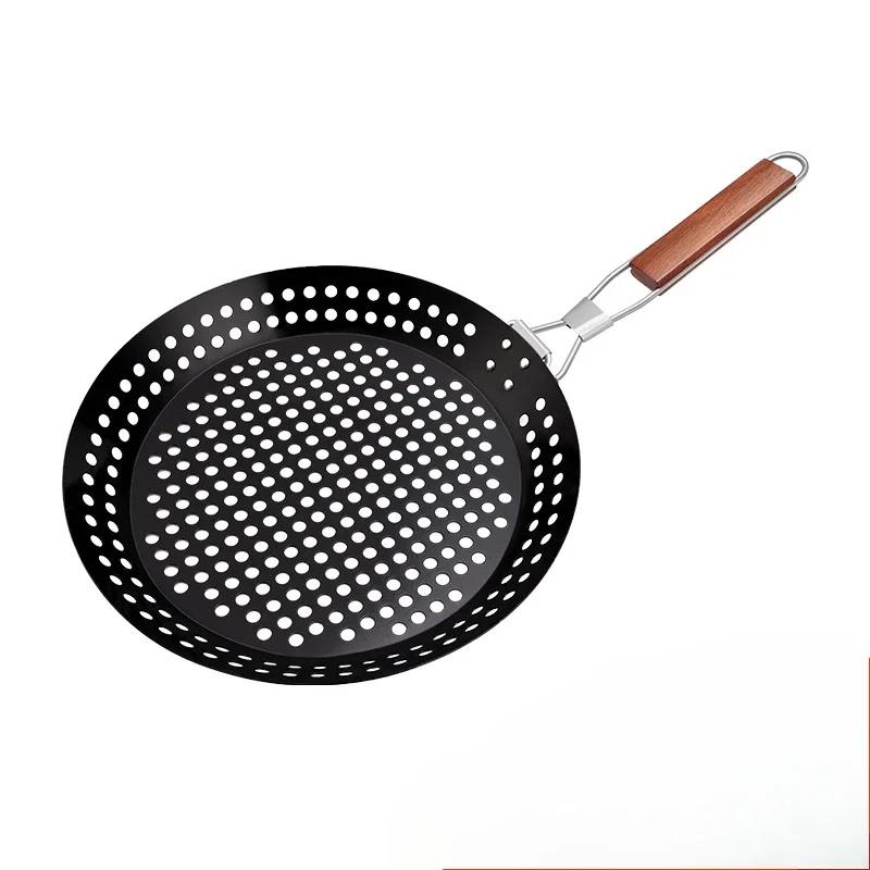 

Grill Skillet With Removable Handle Stainless Steel Grill Pan Stovetop Turkish - Grill Basket Vegetable with Handle Charring Pan