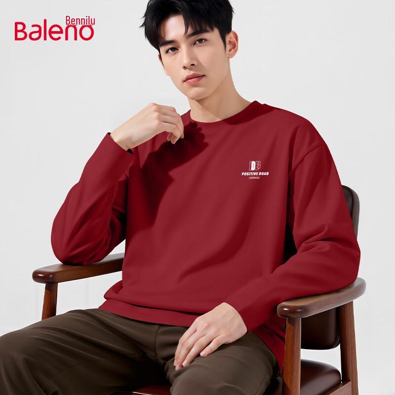 Baleno Men's Heavyweight Cotton Long Sleeve T-Shirt