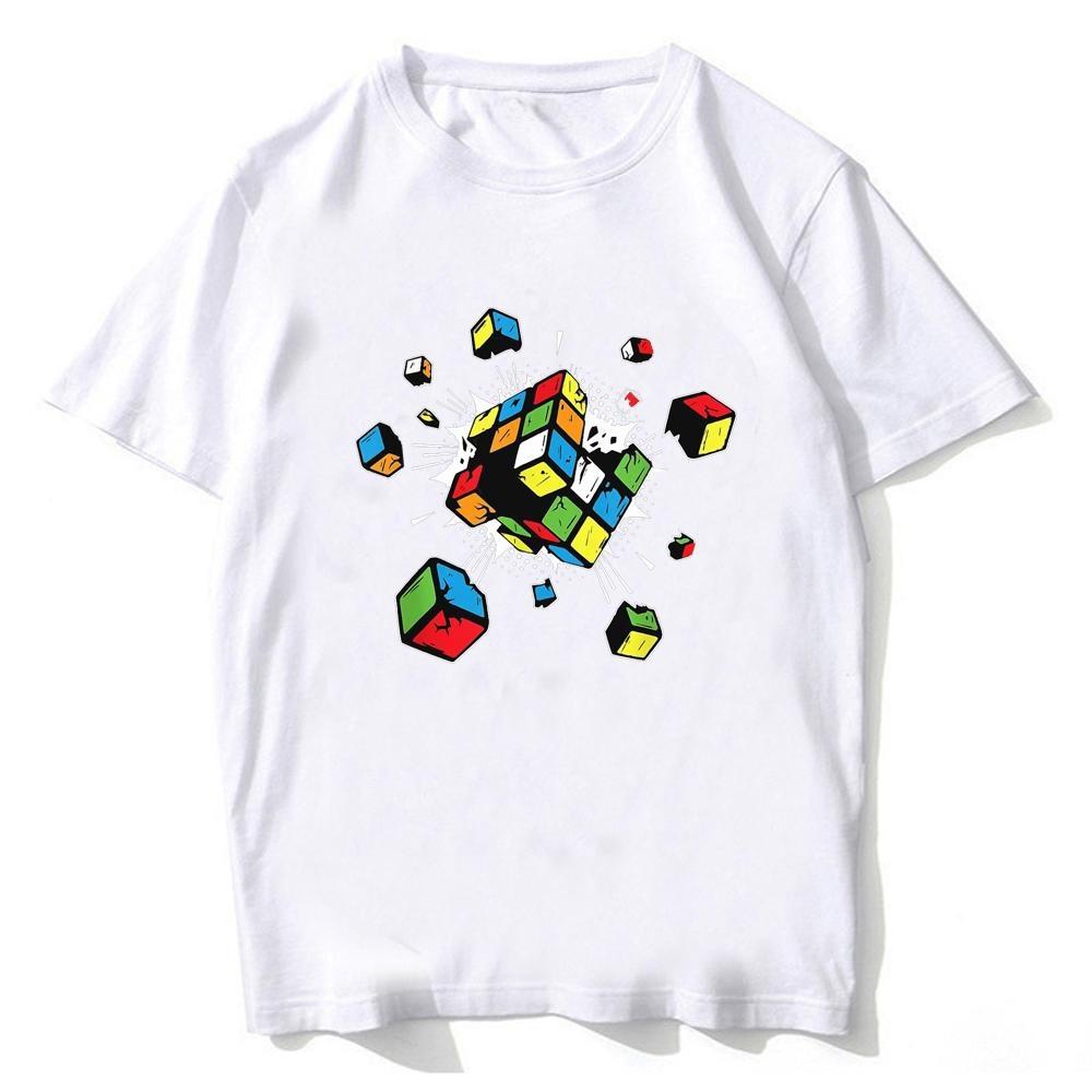Exploding Rubix Rubiks Rubics Cube Present Pure Cotton EU size tshirts Japanese comic Unisex t shirt anime unisex clothes