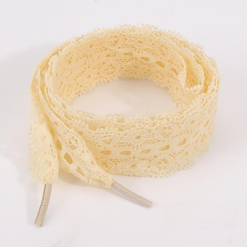 1Pair 100/120/140CM Lace Shoelaces for Women Shoes 2.9CM Width Flat Shoelace for Sneakers Hollow Out Shoe Laces Accessorices