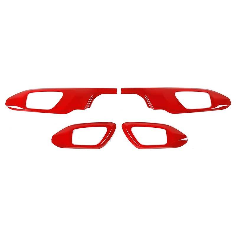 

ABS Накладка-декорация на ручку внутренней двери для Jeep Compass 2021 года и новее, аксессуары для интерьера красный