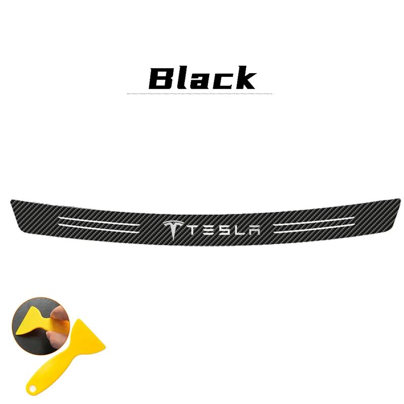 Samolepka na auto 2025 Hot Car Styling Zadní nárazník Znak Logo z uhlíkových vláken Samolepky na kufr Pro Tesla Model 3 Model S X Model Y Roadster