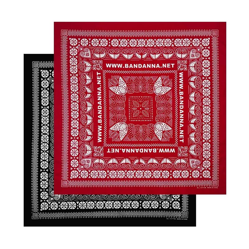 Bandana American Vintage Square Scarf Extra Large Cotton Headscarf Riding Scarf Motorcycle Face Towel Hip Hop Hair Band
