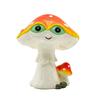 Handcrafts Green Eyed Mushroom Figurine Resins Miniature Ornament for Whimsically Tabletop and Garden Landscape Decors
