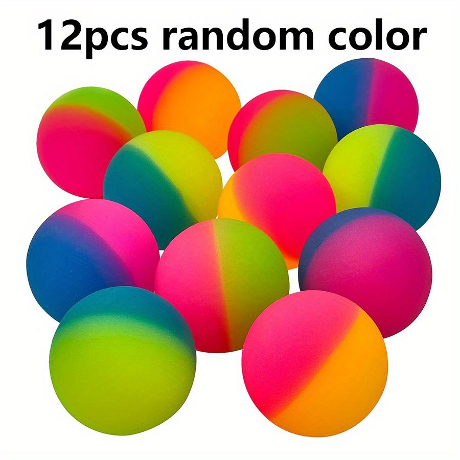 

12pcs Colorful Rubber Balls, 25mm High-Bounce Interactive Cat Toy Balls - Vibrant Rainbow Design, Ideal Indoor Play JXB