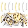 5-10pcs Square Stainless Steel Tube Spacer Beads Curved Tube Beads Loose Spacer Beads For Jewelry Making DIY Necklace Bracelets