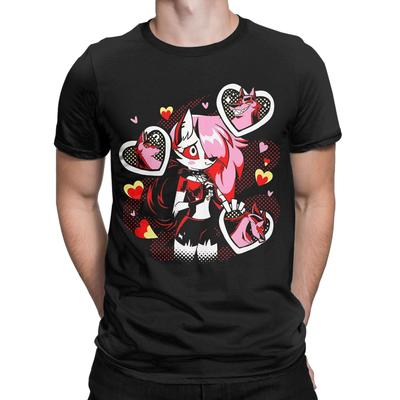 H-Helluva Boss Demon Cartoon Classic Graphic 100% Cotton T-Shirt Tees Tops For Men