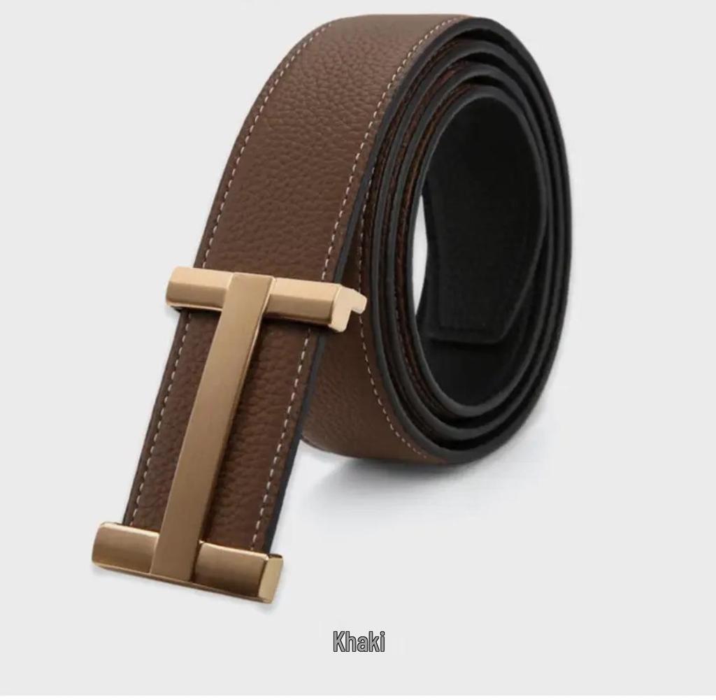 CK Hermes Echtledergürtel für junge Männer - Doppelseitig, Reines Rindsleder, Vintage-Stil, Business & Casual.