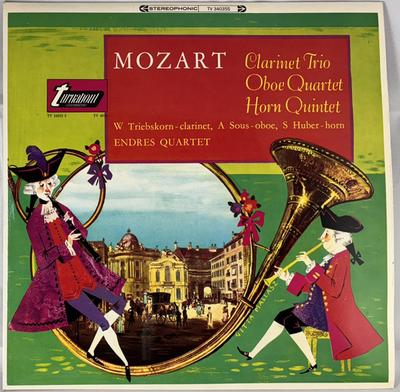 LP Record WOLFGANG AMADEUS MOZART ENDRESQUA  Clarinet Trio  Oboe Quartet  Horn 34035 Turnabout 1965 UK Classical Used