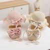 Childrens Summer Straw Hat And Bag Set With Wide Brim Sun Protection For Girls