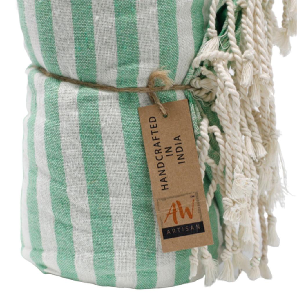 Cotton Beach Pareo Towel 100x180 cm – Picnic Green