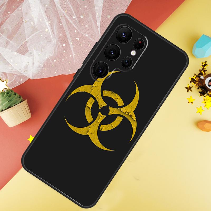Biohazard Symbol Logo Phone Case For Samsung Galaxy S26 S25 Ultra S23 FE S21 S20 S22 S24 Ultra S10 Plus Cover Coque